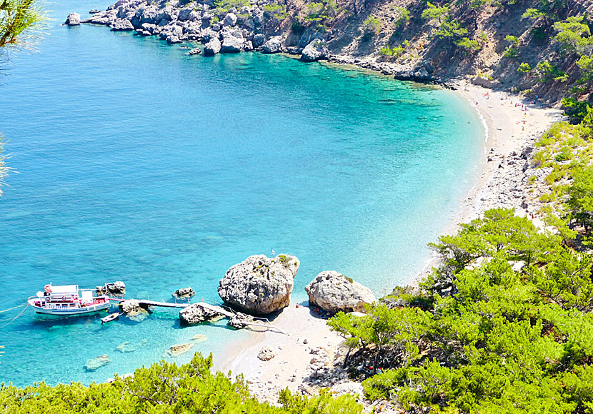 Kato Lakos på Karpathos är en av ögruppen Dodekanesernas vackraste strand.