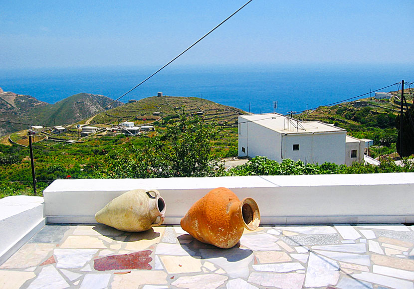 Hotell med utsikt i Spoa på Karpathos i Grekland.