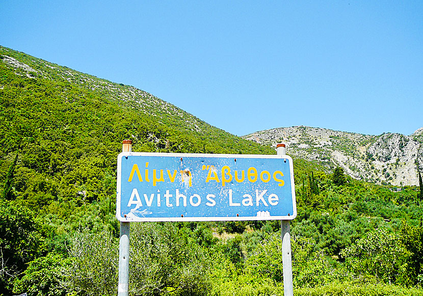 Avithos lake som ligger utanför byn Agios Nikolaos mellan Tzanata och Sami på Kefalonia.