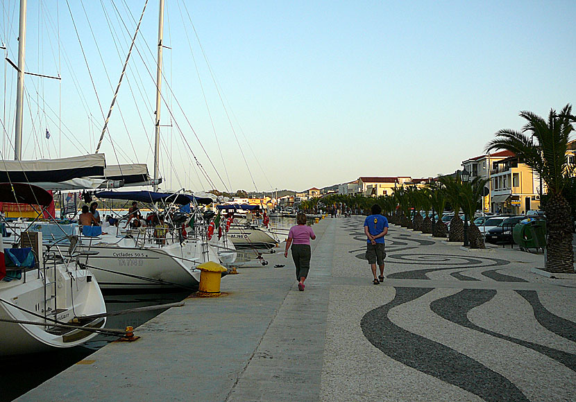 Hamnpromenaden i Argostoli på Kefalonia.