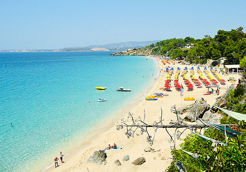 Makris Gialos beach i Lassi på Kefalonia.