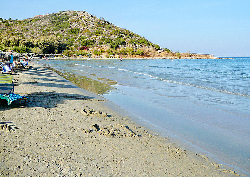 Almiros beach nära Agios Nikolaos på Kreta.
