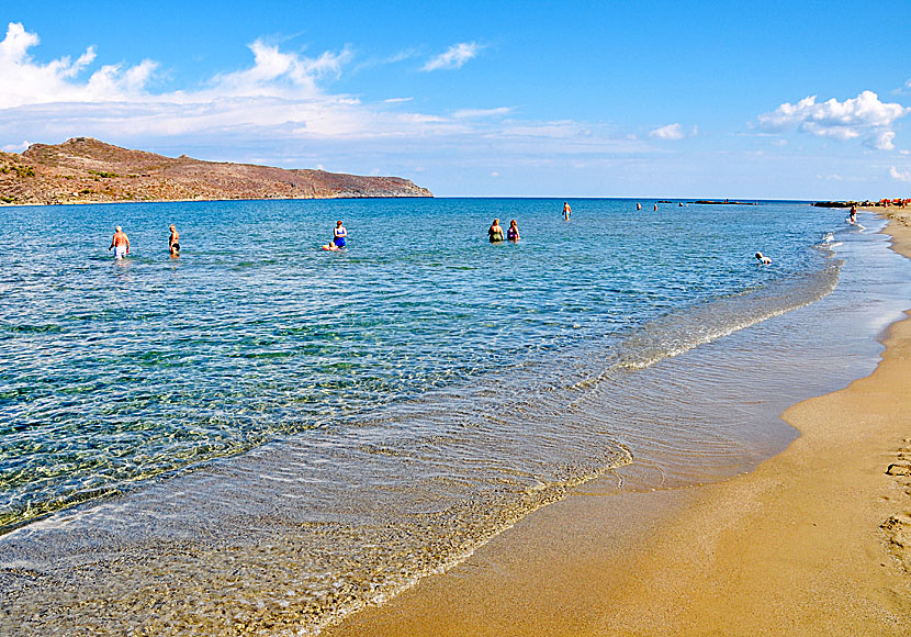 Agia Marina beach nära Platanias på norra Kreta.