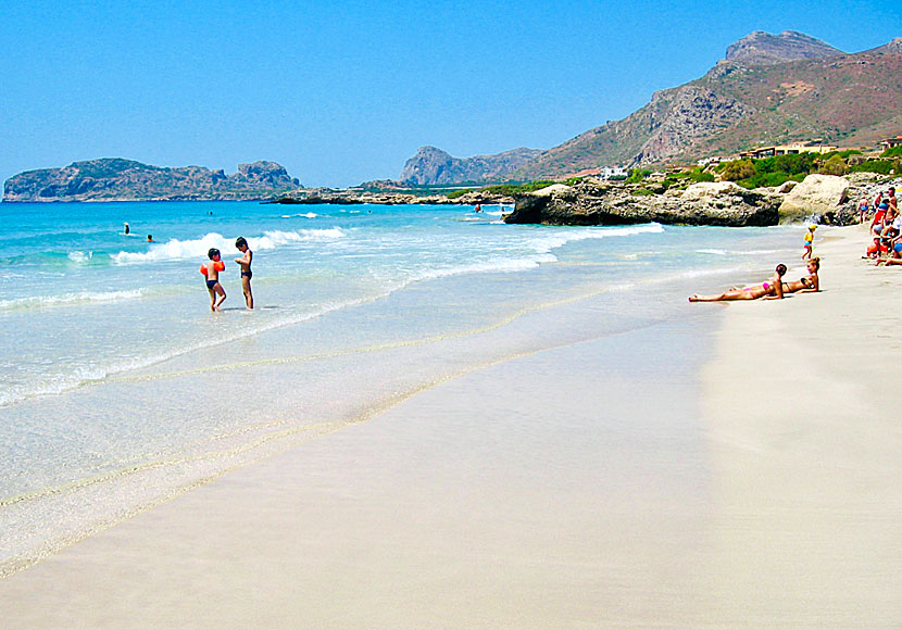 Är Falassarna beach på Kreta barnvänlig? Passar Falassarna små barn?