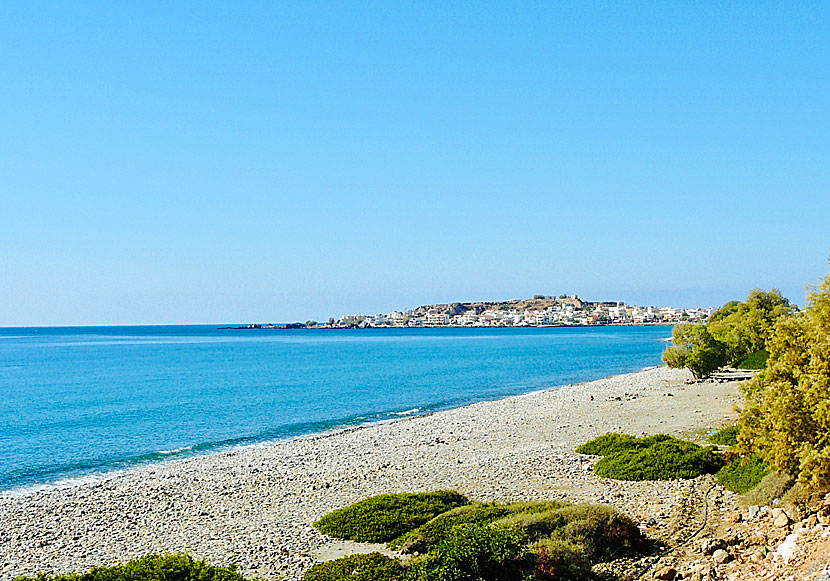 Klapperstenstranden sett från vägen till Gialiskari beach nära Paleochora.