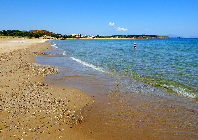 Fina stränder väster om Chania på Kreta.  Kladissos beach.