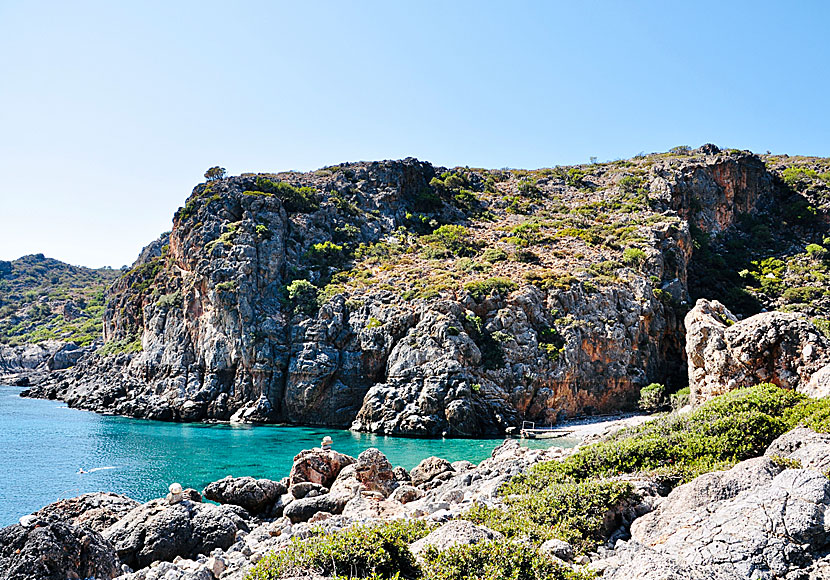 Stranden i Lissos nära Sougia på södra Kreta.