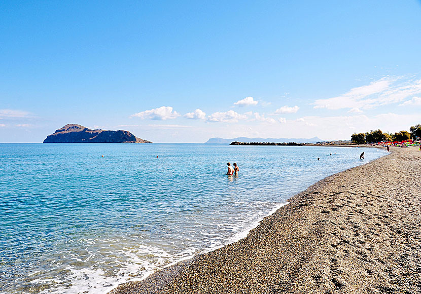 Platanias beach på Kreta.