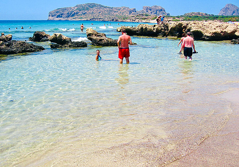 Snorkla vid Falassarna beach på västra Kreta.