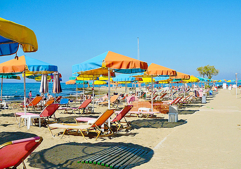 Malia beach på Kreta.