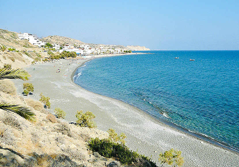 Stranden i Mirtos på Kreta.