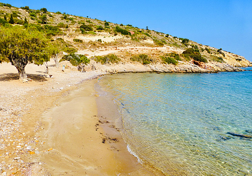 Agia Kioura beach på norra Leros i Grekland.