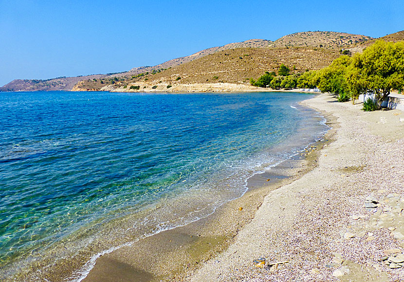 Merikia beach nära Leros War Museum.