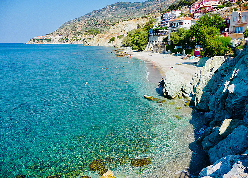 Amoudeli beach i Plomari på Lesbos.