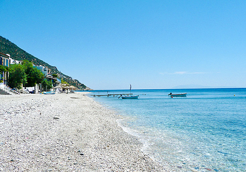 Stranden i Melinda på Lesbos.