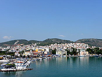 Staden Mytilini på Lesbos.