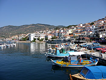 Byn Plomari på Lesbos.