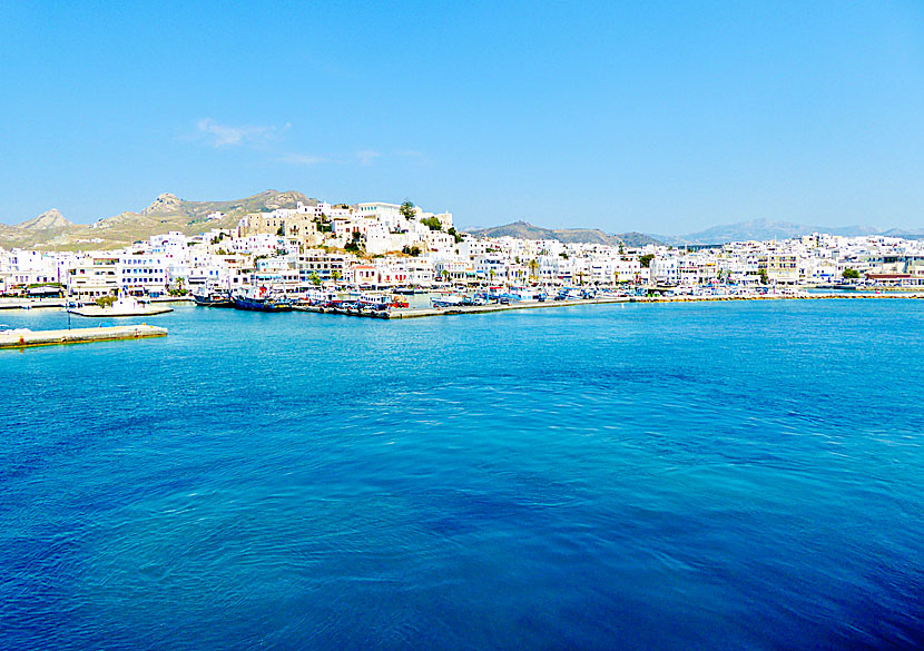 Naxos hamn är en av de mest trafikerade i hela Grekland. 