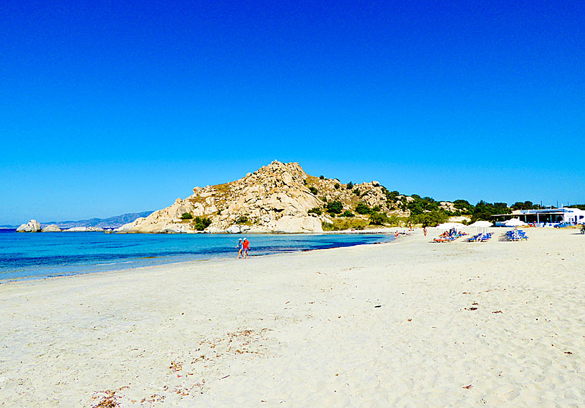 Naxos bästa stränder. Cape Kouroupia beach.