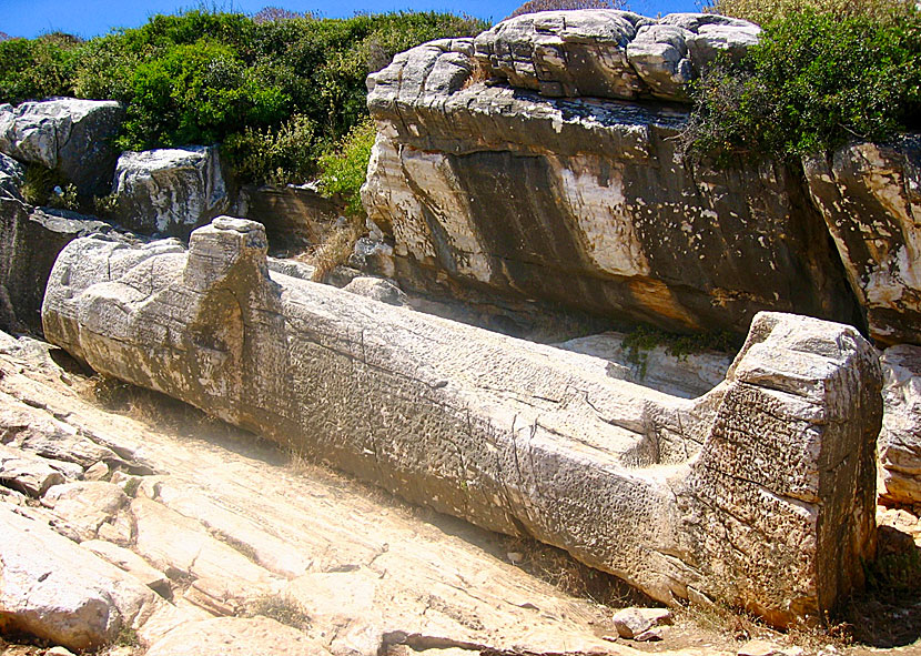 Kouros. Apollonas. Naxos. Kreikka. 