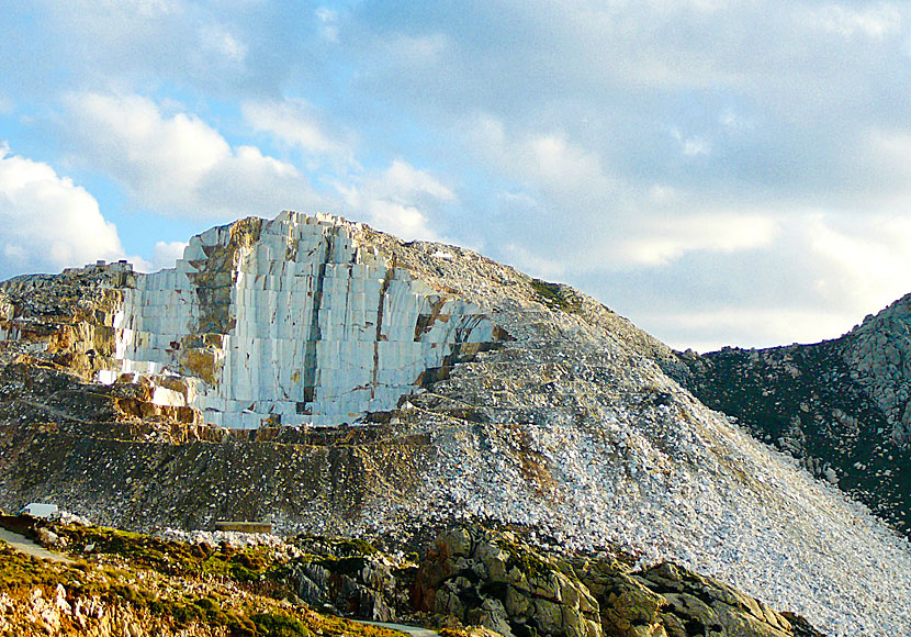 Marmorbrott på Naxos i Kykladerna.