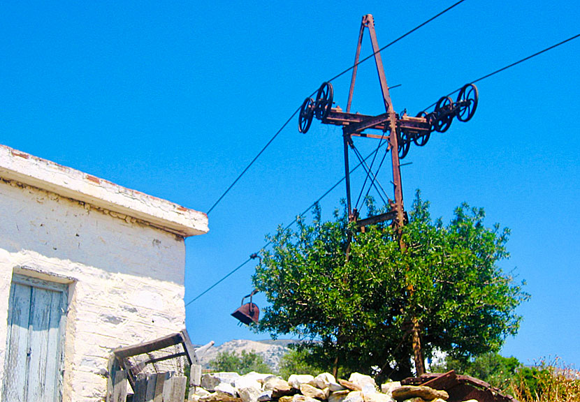 Linbanan finns kvar än idag som ett slags monument över industrialismen på Naxos