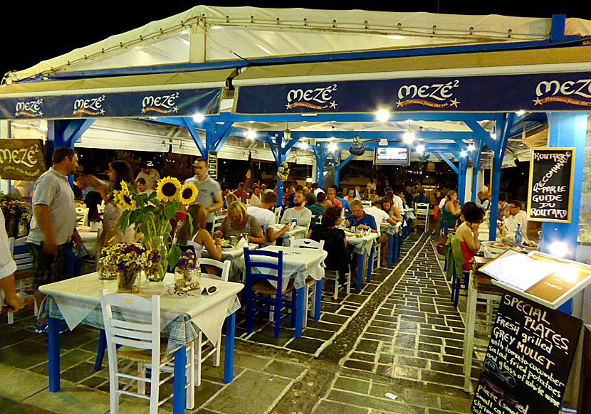 Restaurant Meze Meze i Naxos stad.