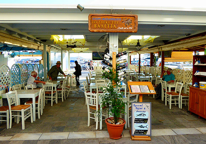 Restaurant To Steki tou Valletta i Naxos stad.