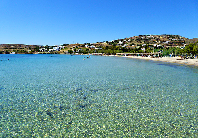 Stranden i Parikia på Paros.