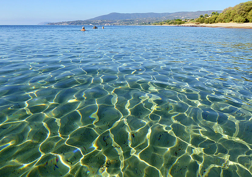 Zaga beach i Koroni på sydvästra Peloponnesos.