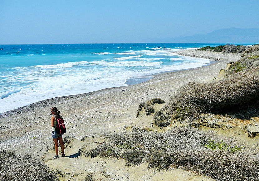 Apolakia beach på Rhodos västkust.