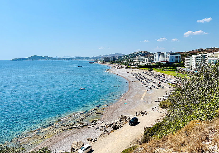 Faliraki beach på Rhodos i Grekland.