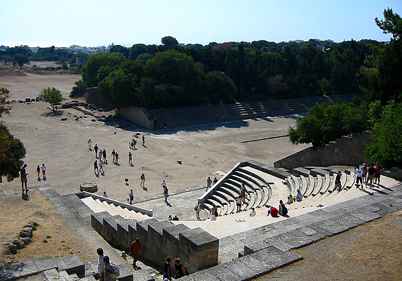 Idrottsstadium och amfiteater i Monte Smith på Rhodos.
