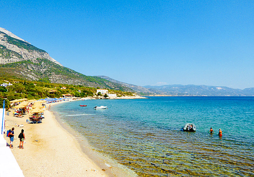 Limnionas beach på Samos.