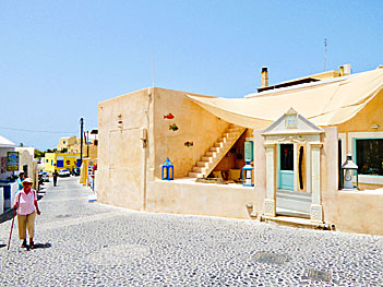 Byn Megalochori på Santorini.