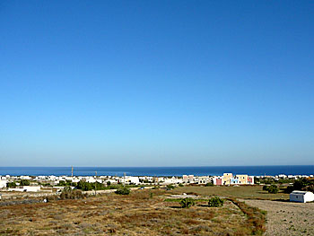 Byn Perivolos på Santorini.
