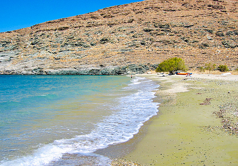 Sikamia beach på Serifos i Kykladerna.