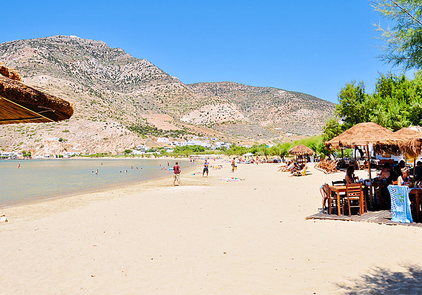 Stranden i Kamares på Sifnos.