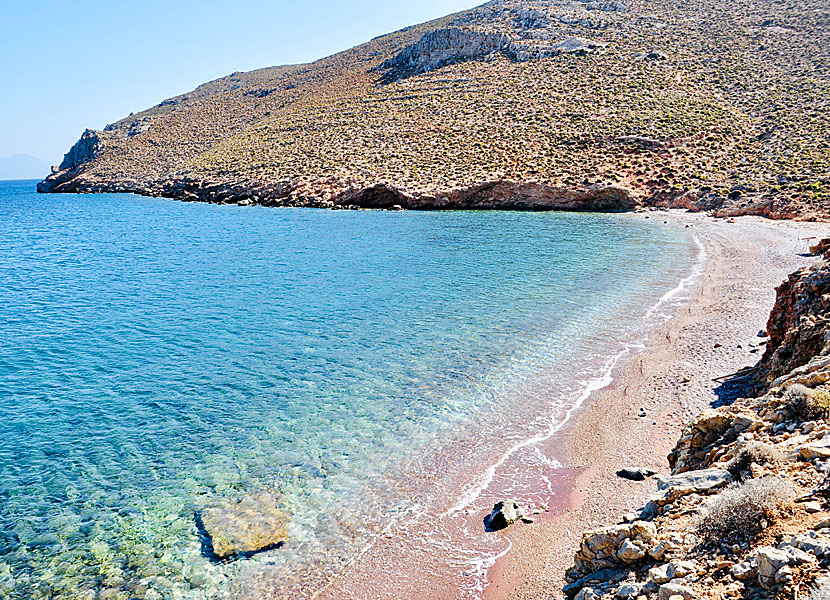 Skafi beach på Tilos.