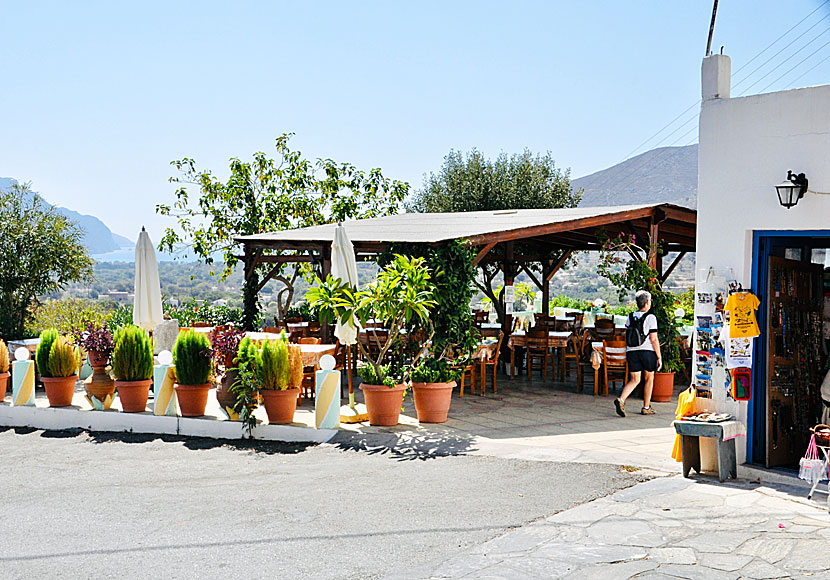 Taverna To Kastro i Megalo Chorio på Tilos i Dodekaneserna.