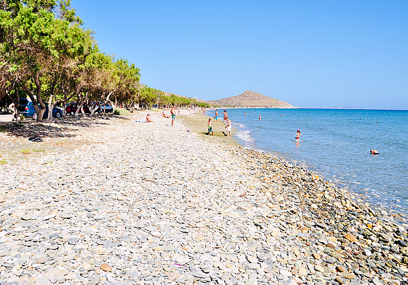 Agios Fokas beach som ligger närmast Tinos stad.