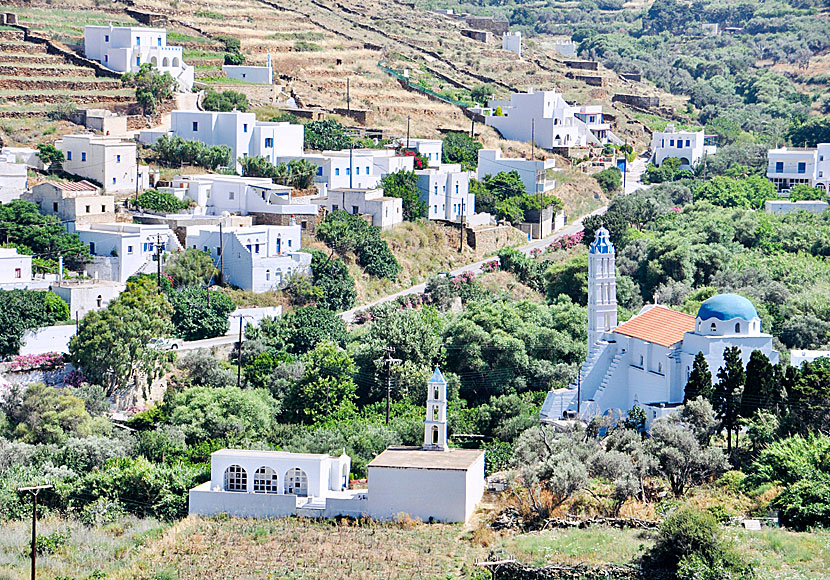 Katolska kyrkor på Tinos i Kykladerna.