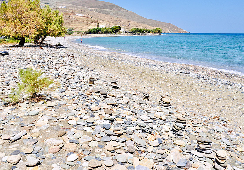 Lichnaftia beach på Tinos i Kykladerna.
