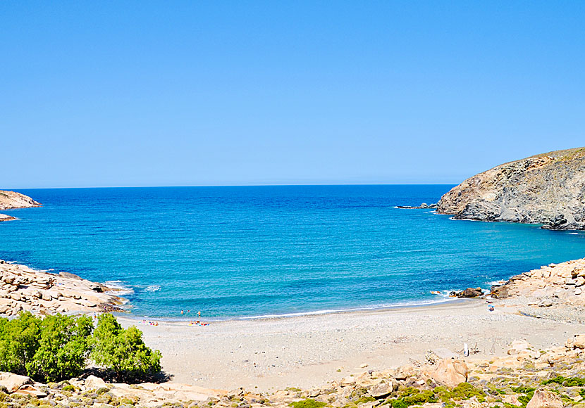 Livada beach på Tinos i Kykladerna. 