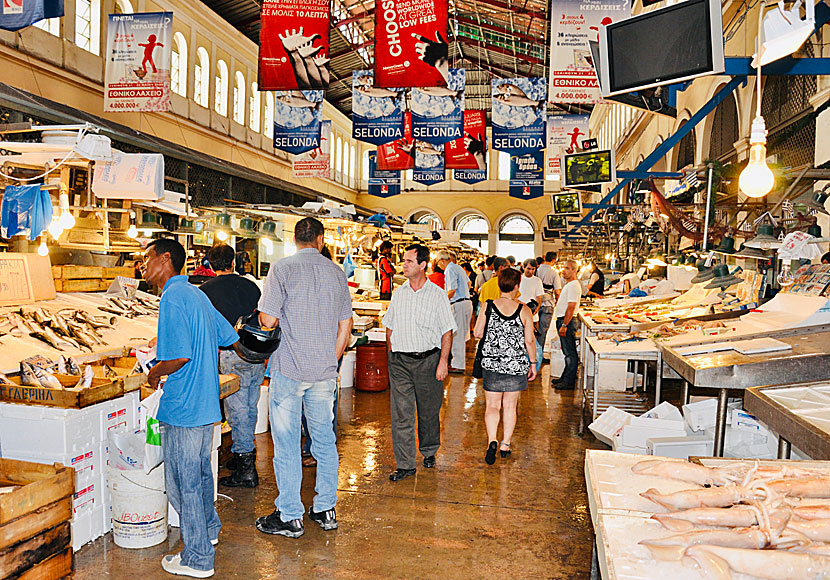 Saluhallen och grönsaksmarknaden får man inte missa när man är i Aten. 