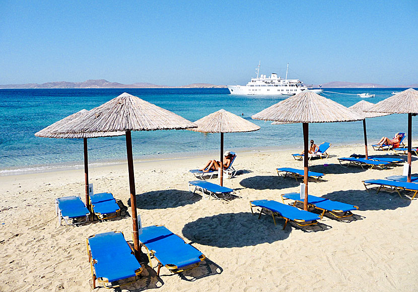 Agios Ioannis beach på Mykonos, även kallad Shirley Valentine beach efter filmen med samma namn.