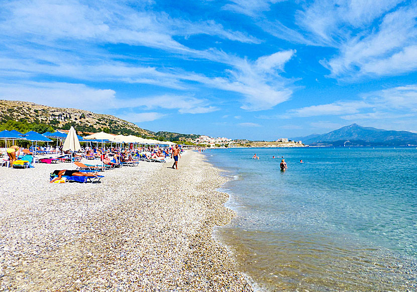Potokaki beach nära Pythagorion på Samos.