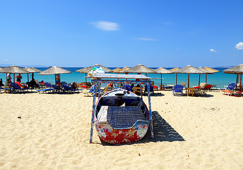 Naxos är en av de populäraste öarna när man öluffar i Grekland. Det beror på den många fina sandstränderna. 