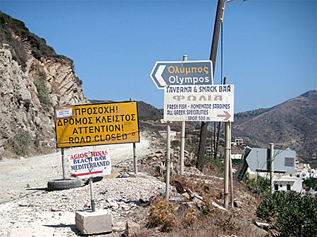 Vägen till Olympos på Karpathos.