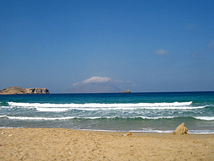 Agios Nikolaos beach i Arkassa på Karpathos.